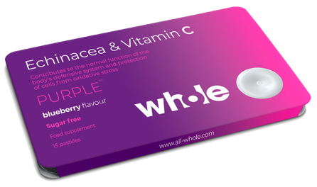 WHOLE Echinacea & Vitamin C pastilės, 15 vnt.