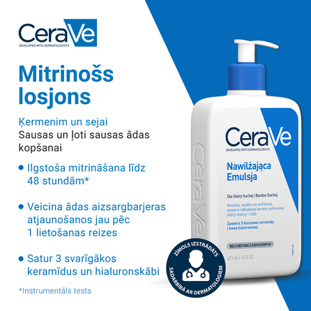 CERAVE Moisturizing (refill) kūno losjonas, 473 ml