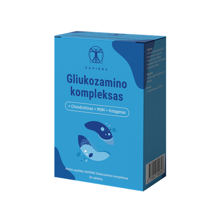 SAPIENS Gliukozamino Kompleksas dengtos tabletės, 30 vnt.