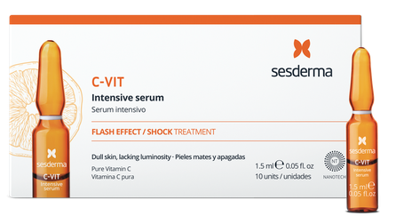 SESDERMA C-Vit Intensive 12 % (1,5 ml), pavargusiai odai ampulės, 10 vnt.