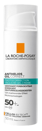 LA ROCHE-POSAY Anthelios Oil Correct SPF 50+ apsauginis kremas nuo saulės, 50 ml