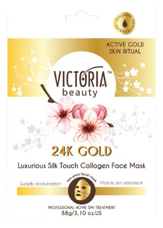 VICTORIA BEAUTY  su 24 karatų auksu ir kolagenu veido kaukė, 1 vnt.