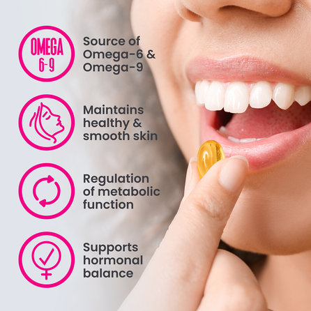 VPLAB Ultra Women's Evening Primrose minkštos gelio kapsulės, 60 vnt.