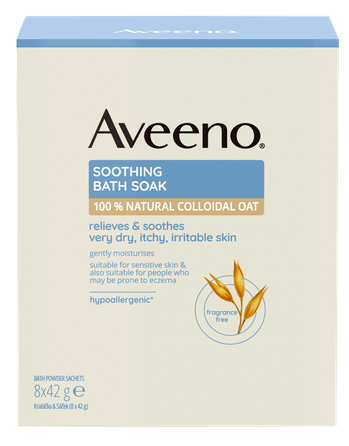 AVEENO Soothing Bath Soak 42g vonios druska, 8 vnt.