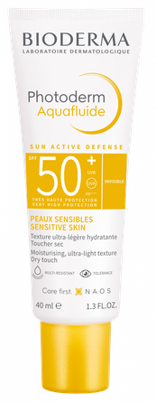 BIODERMA Photoderm MAX Aquafluide SPF 50+ colorless akvafluidas, 40 ml