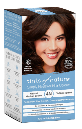 TINTS OF NATURE T4N Natural Medium Brown plaukų dažai, 130 ml