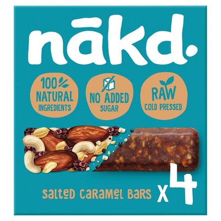 NAKD Salted Caramel 35g batonėlis, 4 vnt.