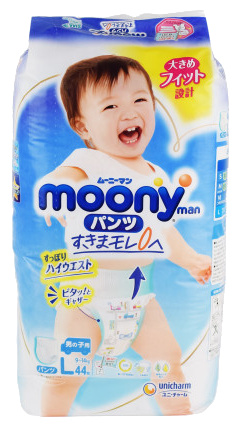 MOONY Airfit L 9-14  kg sauskelnės, 44 vnt.