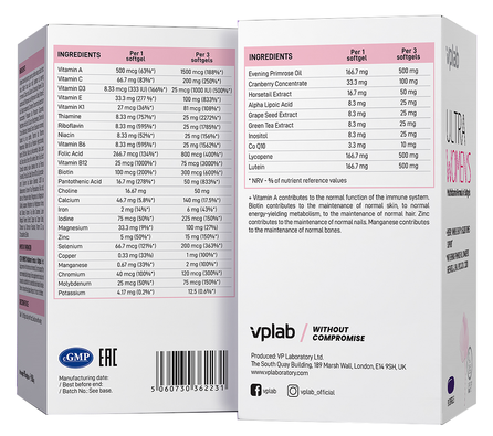 VPLAB Ultra Women's Multivitamin Formula minkštos gelio kapsulės, 90 vnt.