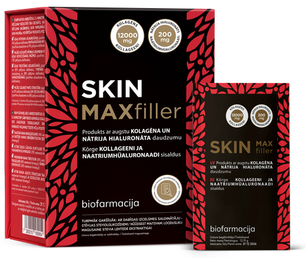 BIOFARMACIJA SKIN Max filler kolagenas, 28 vnt.