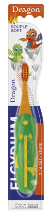 ELGYDIUM Dragon, nuo 2 iki 6 metų dantų šepetėlis, 1 vnt.