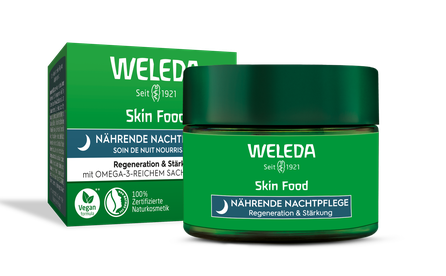 WELEDA Skin Food Nourishing Night, Dry Skin veido kremas, 40 ml