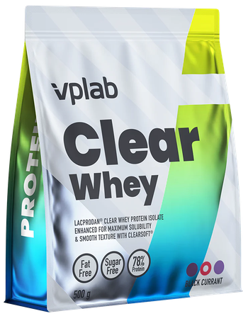 VPLAB Clear Whey Black Currant milteliai, 500 g