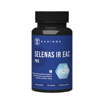 SAPIENS Selenas ir EAC PRO dengtos tabletės, 90 vnt.
