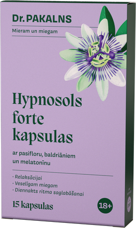 DR. PAKALNS miego ir nervų sistemos palaikymui kapsulės, 15 vnt.