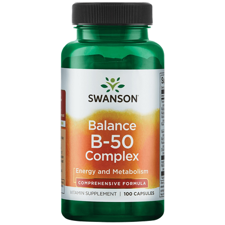 SWANSON Vitaminų B kompleksas kapsulės, 100 vnt.