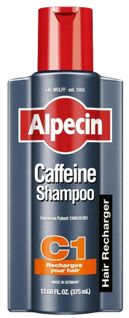 ALPECIN Caffeine C1 nuo plaukų slinkimo vyrams šampūnas, 375 ml