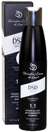 DSD DE LUXE Dixidox 1.1 riebios galvos odos priežiūrai šampūnas, 200 ml