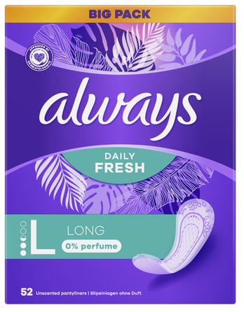 ALWAYS  Daily Liners Long įklotai, 52 vnt.