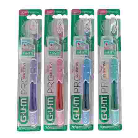 GUM Pro Sensitive  jautrių dantų ir dantenų dantų šepetėlis, 1 vnt.