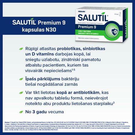 SALUTIL Premium 9 kapsulės, 30 vnt.