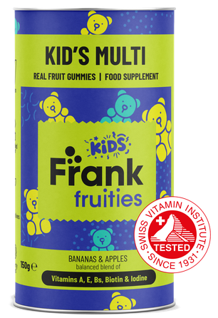 FRANK FRUITIES Kid's MULTI vaikams nuo 4 metų, guminukai-meškiukai, 60 vnt.