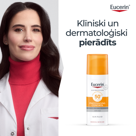 EUCERIN Sun Photoaging Control SPF 50 nuo saulės ir fotosenėjimo apsauginis kremas nuo saulės, 50 ml