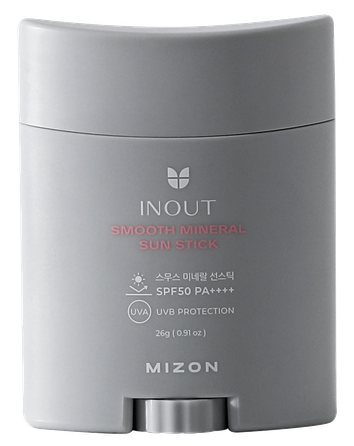 MIZON Inout Smooth Mineral Sun Stick SPF 50 PA++++ apsauginis kremas nuo saulės, 26 g