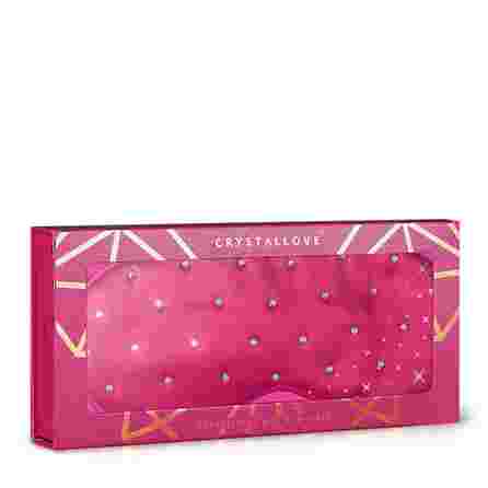 CRYSTALLOVE Crystalized Hot Pink šilkinė akių kaukė, 1 vnt.