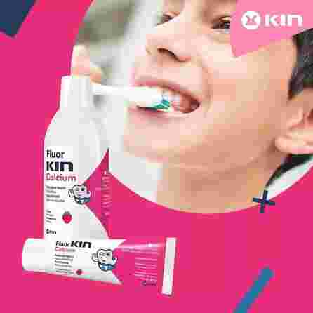KIN   Fluor Calcium dantų pasta, 75 ml