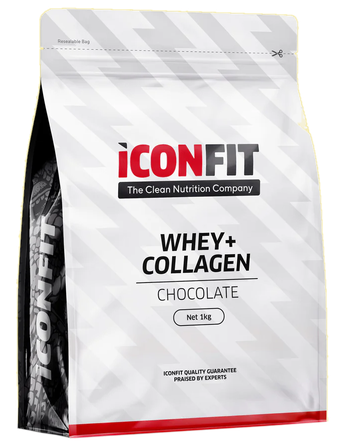 ICONFIT Whey+Collagen - vanilės skonio milteliai, 1000 g