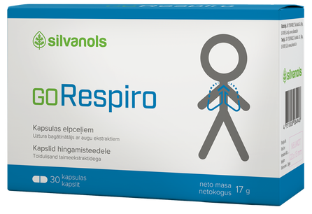 GORESPIRO kvėpavimo takams kapsulės, 30 vnt.