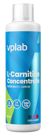 VPLAB L-Carnitine vyšnių-mėlynių skonio susikoncentruoti, 500 ml