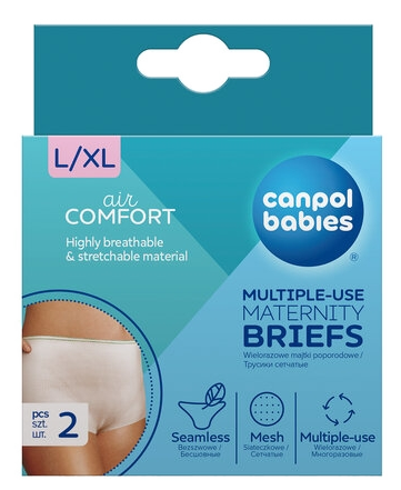 CANPOL BABIES L/XL po gimdymo daugkartinės sauskelnės-kelnaitės, 2 vnt.