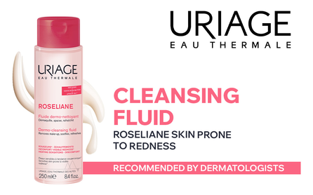 URIAGE Roseliane Cleansing fluidas, 250 ml