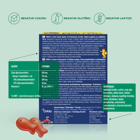 MOLLERS kolos skonio guminukai-žuvytės, 45 vnt.