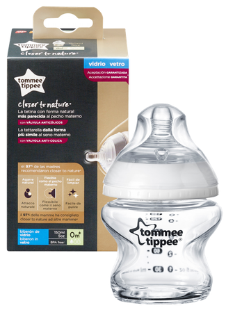 TOMMEE TIPPEE Natural Start 0 mėn+ su sterilizavimo funkcija buteliukas, 150 ml