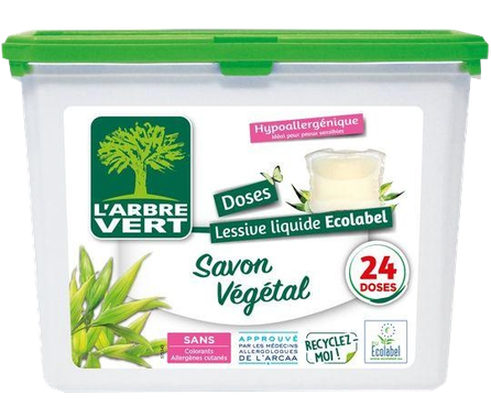 LARBRE VERT Vegetal kapsulės skalbimui, 24 vnt.
