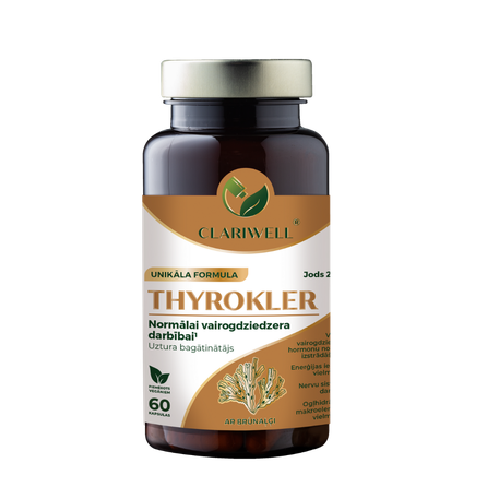 CLARIWELL Thyrokler Skydliaukės Funkcijai kapsulės, 60 vnt.