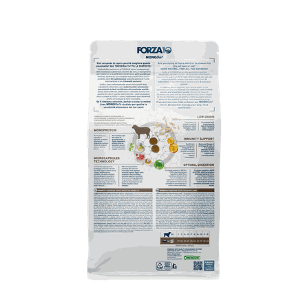 FORZA10 MonoDiet Medium Adult su ėriena, šunims sausas pašaras, 1.5 kg