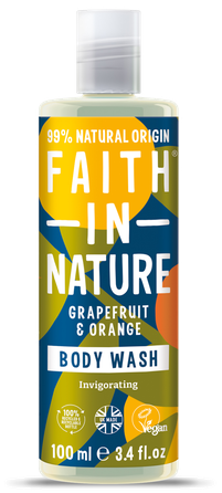 FAITH IN NATURE greipfrutų ir apelsinų dušo gelis, 100 ml