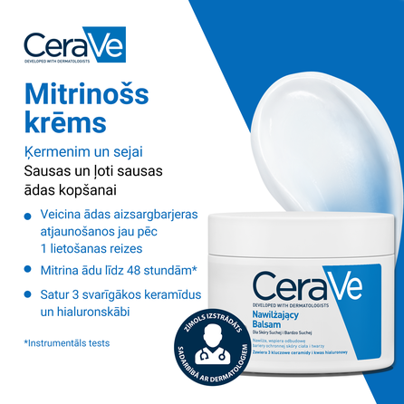 CERAVE For Body And Face With Ceramides Moisturising kūno kremas, 454 g