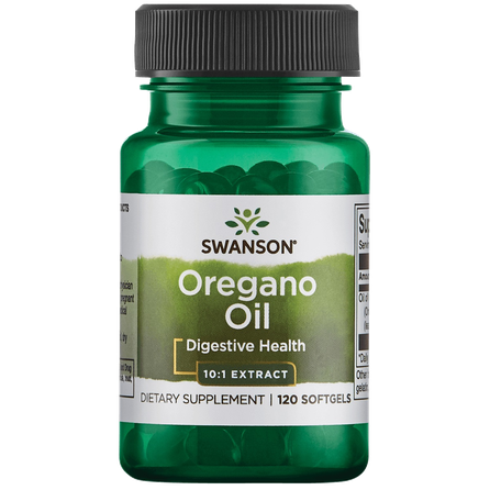 SWANSON Raudonėlio (oregano) aliejus, imuniteto stiprinimui,  kapsulės, 120 vnt.