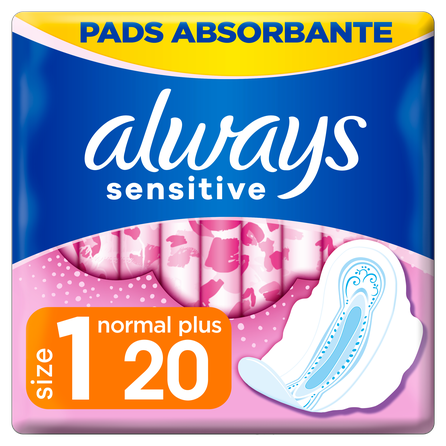 ALWAYS  Sensitive Normal Plus higieniniai paketai, 20 vnt.
