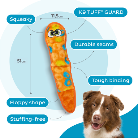 OUTWARD HOUND Sssupreme Snake, oranžinis, S žaislas, 1 vnt.