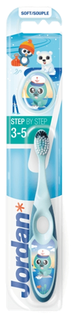 JORDAN Step (3-5) Soft dantų šepetėlis, 1 vnt.