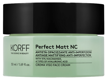 KORFF Perfect Matt NC, stangrinamasis, matinį atspalvį suteikiantis veido kremas, 50 ml