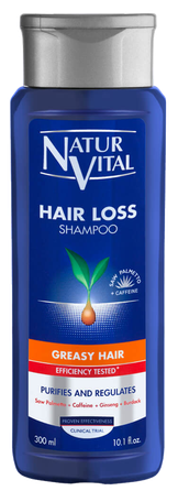 NATUR VITAL  Hair Loss Nuo Plaukų Slinkimo Riebiems Plaukams šampūnas, 300 ml