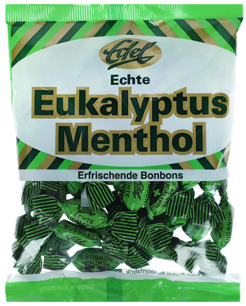 EDEL Eukalyptus-Menthol su eukalipto aliejumi ir mentoliu saldainiai, 90 g