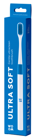 WOOM Ultra Soft Blue labai minkštas dantų šepetėlis, 1 vnt.